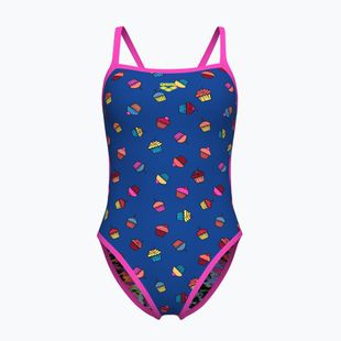 Купальник суцільний жіночий arena Reversible Swimsuit Challenge Back royal multi/shocking pink
