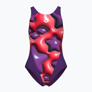 Купальник суцільний дитячий arena Star Shaped Swim Tech л plum/bright coral multi