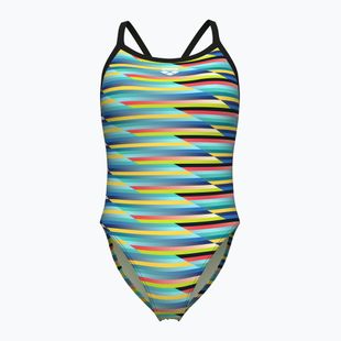 Купальник суцільний жіночий arena Racing Stripe Xcriss Cross black multi/black