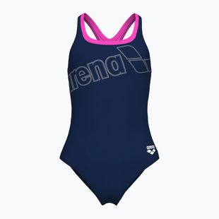 Купальник суцільний жіночі arena Logo Swim Pro navy/shocking pink