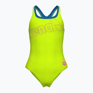 Купальник суцільний жіночі arena Logo Swim Pro artic lime/blue china