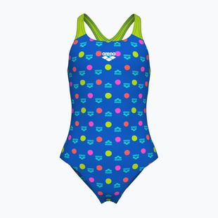 Купальник суцільний дитячий arena Multiple Dot Swim Pro Back multi blue/artic lime