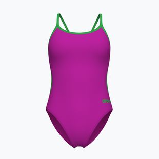 Купальник суцільний жіночий Arena Lace Back Solid very fuchsia/team green