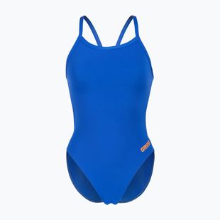 Купальник суцільний жіночий arena Team Swimsuit Challenge Solid neon blue/team orange