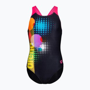 Дитячий суцільний купальник arena Dots Swim Pro Back black multi/black/shocking pink