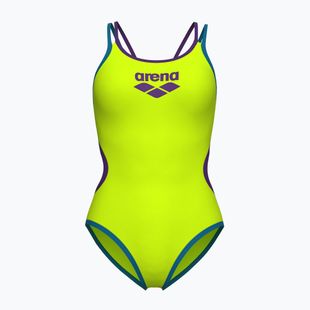 Купальник суцільний жіночий arena One Double Cross Back One Piece artic lime/plum/blue cosmo