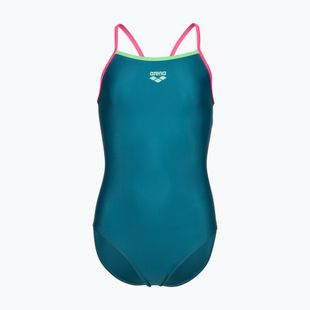 Купальник суцільний дитячий arena Light Drop Solid deep teel/shocking pink/verbena