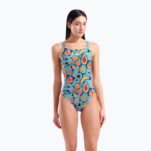 Купальник суцільний жіночий arena Fruits Lace Plus Back multi/turquoise / multi