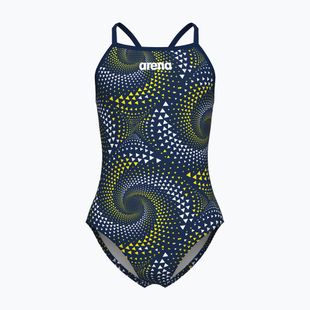 Купальник суцільний дитячий arena Fireflow Lightdrop Back navy/team navy yellow