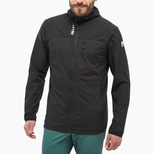 Куртка гібридна чоловіча Millet Seneca Hybrid Hoodie Softshell black