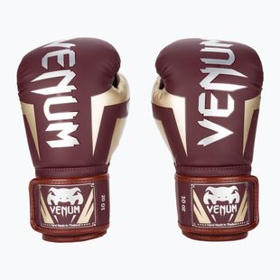 Рукавиці боксерські Venum Elite burgundy/gold