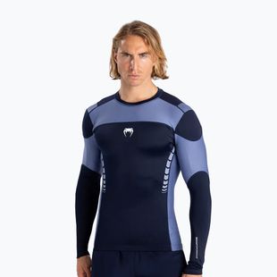 Лонгслів для тренувань чоловічий Venum Tempest Rashguard navy blue/blue