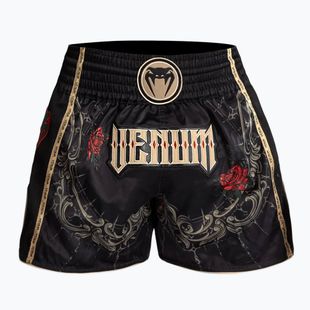 Шорти для тренувань чоловічі Venum Santa Muerte 5.0 Muay Thai Shorts deep black/gold