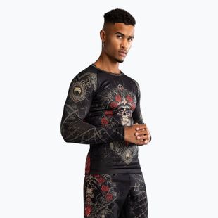 Рашгард лонгслів чоловічий Venum Santa Muerte 5.0 Men’S Long Sleeve Rashguard deep black/gold