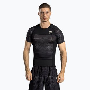Рашгард чоловічий Venum G-Fit Air Men'S Short Sleeve Rashguard deep black/desert sand