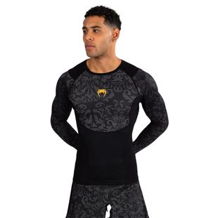 Чоловічий лонгслив Venum x Ilia Topuria Unmatched Rashguard чорний/золотий