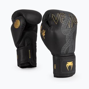 Рукавиці боксерські Venum Serpenti Boxing black/silver/gold