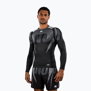 Рашгард лонгслів чоловічий Venum Adrenaline Rashguard black/silver grey