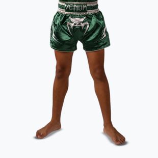 Шорти для тренувань дитячі Venum Inferno Muay Thai forest green/off white