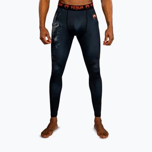 Легінси для тренувань чоловічі Venum Thunder Dragon Spats Black/Grey/Copper