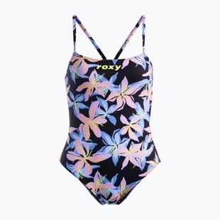 Жіночий злитий купальник ROXY Active антрацитовий поцілунок