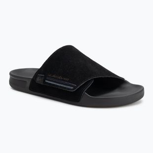 Шльопанці чоловічі Quiksilver Rivi Suede black 1