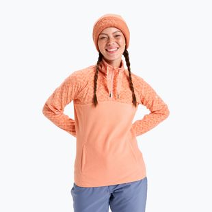Кофта жіноча ROXY Sayna Half Zip peach pink roxygram tonal