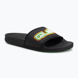 Шльопанці чоловічі Quiksilver Rivi Wordmark Slide II black rasta