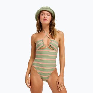 Купальник суцільний жіночий ROXY Dreamer HI oil green say it with stripes