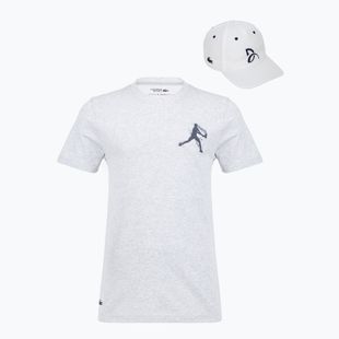 Чоловіча тенісна сорочка Lacoste TH1044 сріблястий фарфор / темно-синій