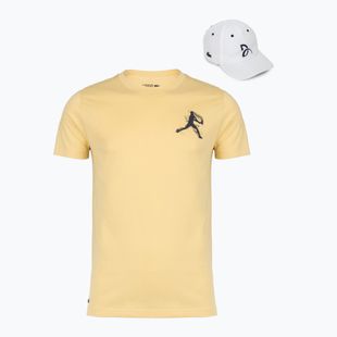Футболка чоловіча + Кепка Lacoste TH1044 soya/white