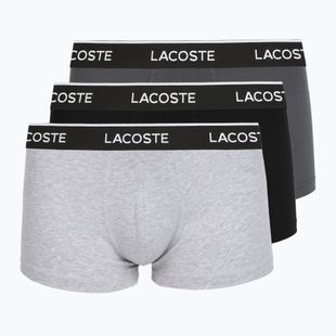 Боксерки чоловічі Lacoste 5H1300 3 pack silver chine/flagstone/black