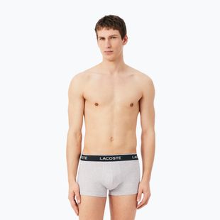 Боксерки чоловічі Lacoste 5H1300 3 pack silver chine/flagstone/black