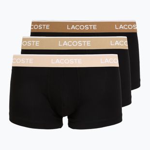 Боксерки чоловічі Lacoste 5H1297 3 pack black/sisal/viennese/cookie