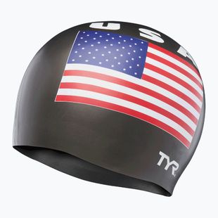 Шапочка для плавання TYR USA Silicone black