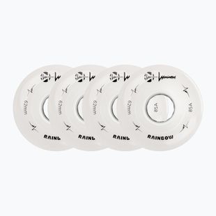 Колеса для роликів FR Skates Luminous Led Quad Wheel 62mm/85A Sixies 6LED X4 rainbow/white