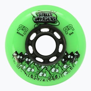 Колеса для роликів FR Skates Street Invaders Wheels 80mm/84A X4 green/black