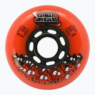 Колеса для роликів FR Skates Street Invaders Wheels 80mm/84A X4 orange/black