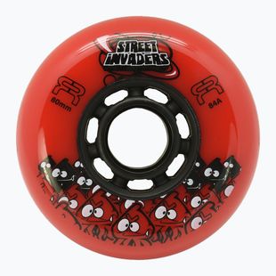 Колеса для роликів FR Skates Street Invaders Wheels 80mm/84A X4 red/black