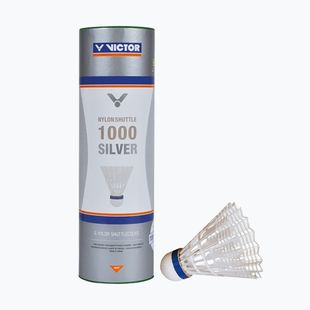Волани для бадмінтону VICTOR Nylonshuttle 1000 6шт. white