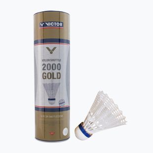 Волани для бадмінтону VICTOR Nylon Shuttle 2000 6 шт. білі 100919
