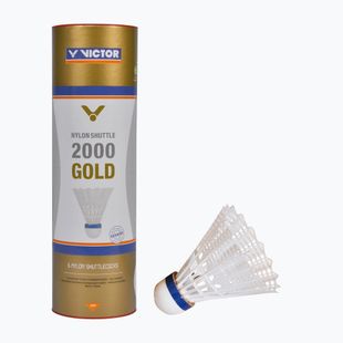 Волани для бадмінтону VICTOR Nylon Shuttle 2000 6 шт. білі 100919