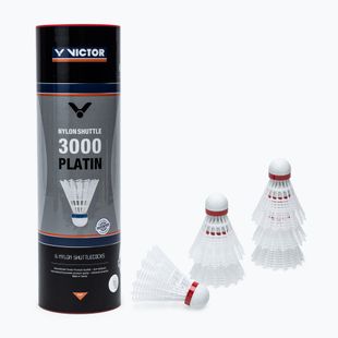 Волани для бадмінтону VICTOR Nylon Shuttle 3000 6 шт. білі 101519