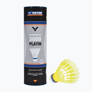 Волани для бадмінтону VICTOR Nylon Shuttle 3000 fast 6 шт. yellow