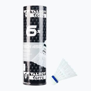 Волани для бадмінтону Talbot-Torro Tech 450, Premium Nylon 6 шт. білі 469182