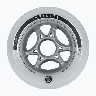 Колеса для роликових ковзанів Powerslide Infinity II 100mm/85A 4 шт. білі 905224