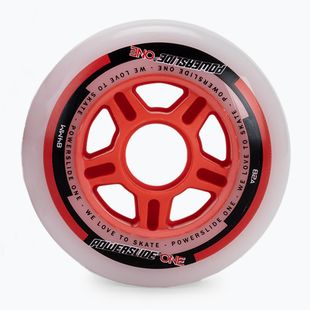 Колеса для роликових ковзанів з підшипниками Powerslide PS One Spacer/Bearings 8 шт. 84mm/82A білі 905306