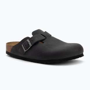 BIRKENSTOCK Boston LEOI Вузькі чорні шльопанці