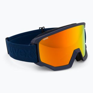 Окуляри лижні UVEX Athletic CV navy matt/mirror orange green
