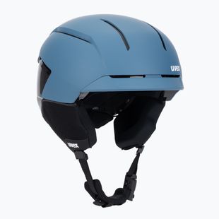 Шолом гірськолижний UVEX Levitate MIPS stone blue/black matt
